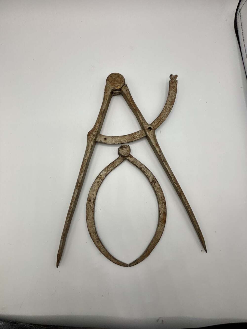 Vintage Antique Wrought Iron Compass Divider And Caliper